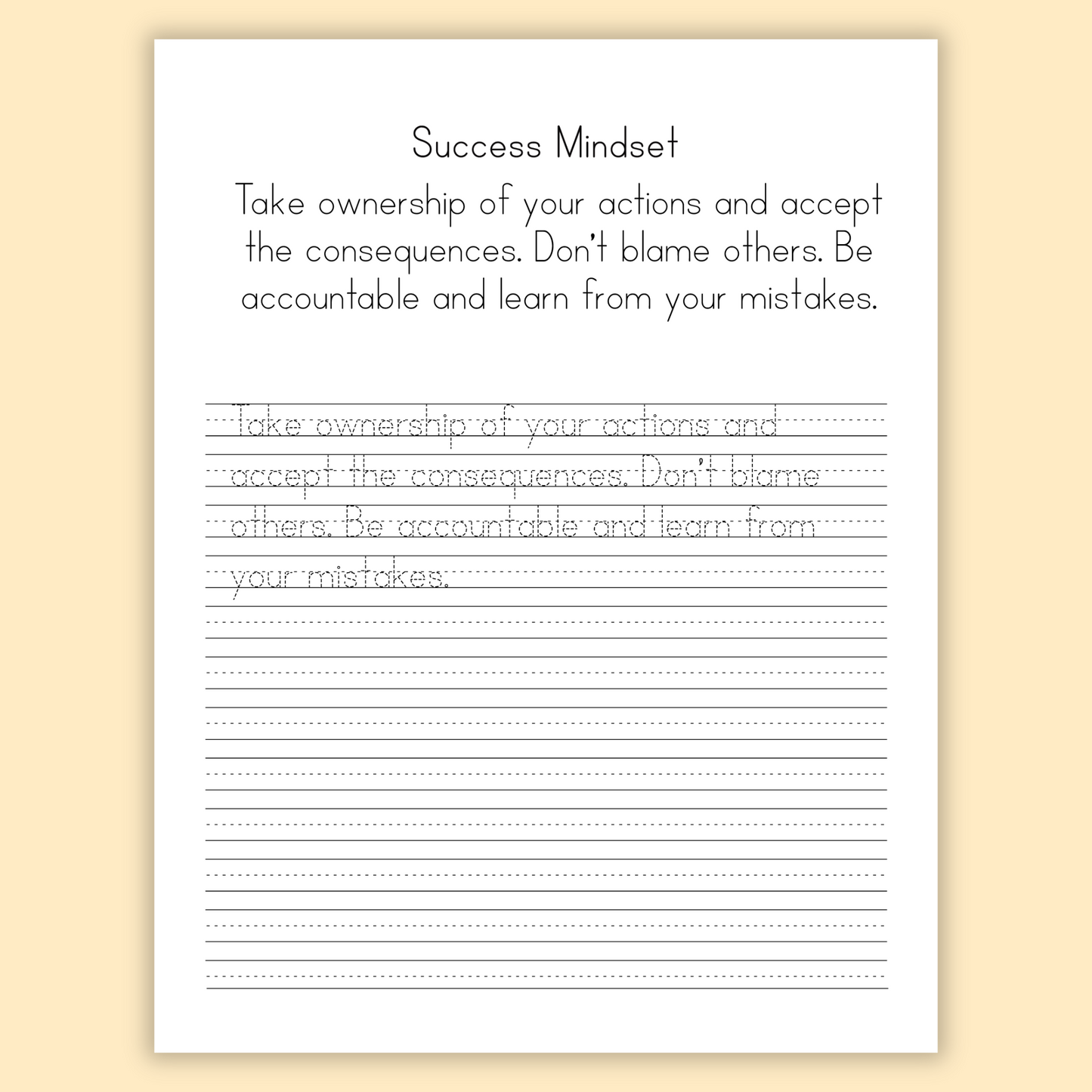Print Handwriting Workbook for Kids: Improve your Penmanship with 101 Important Life Skills