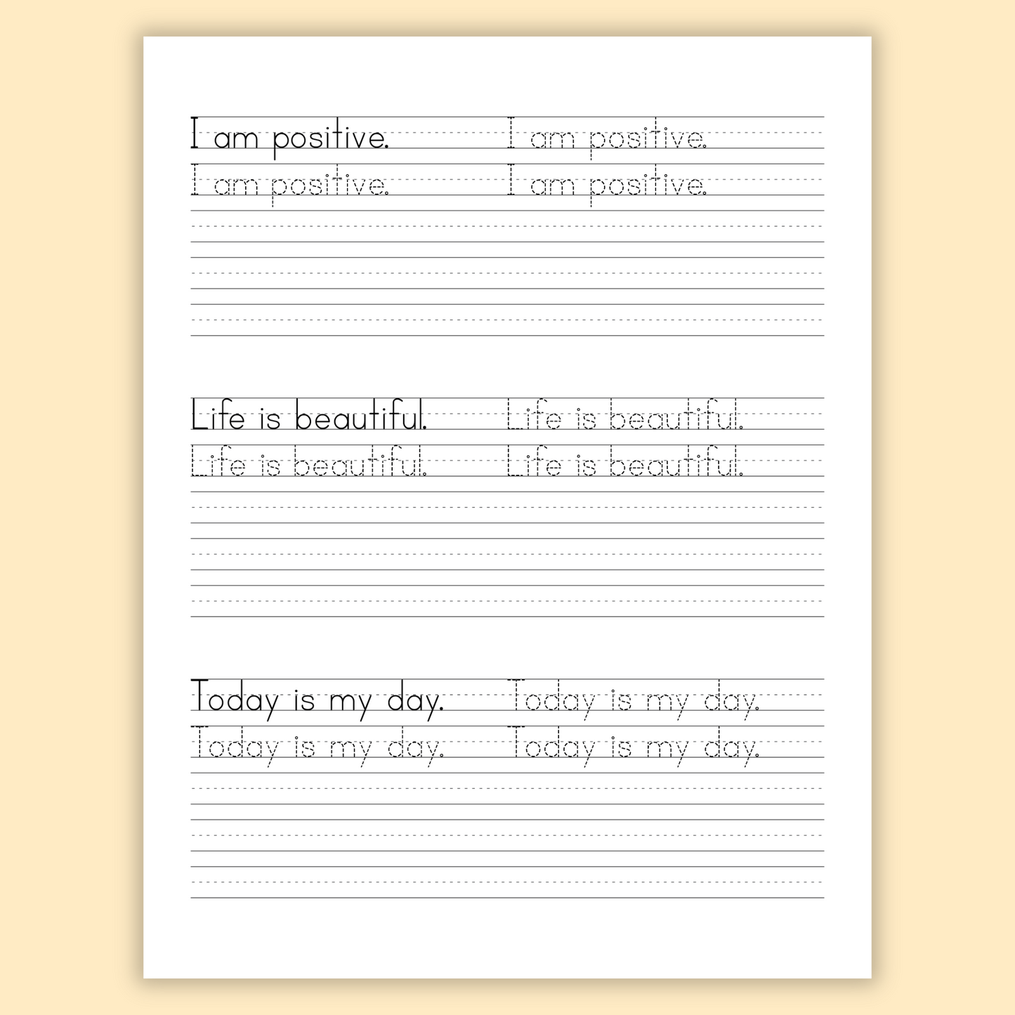 The Print Handwriting Workbook for Adults: Improve your Penmanship and Writing Skills with Positive Affirmations & Inspirational Quotes