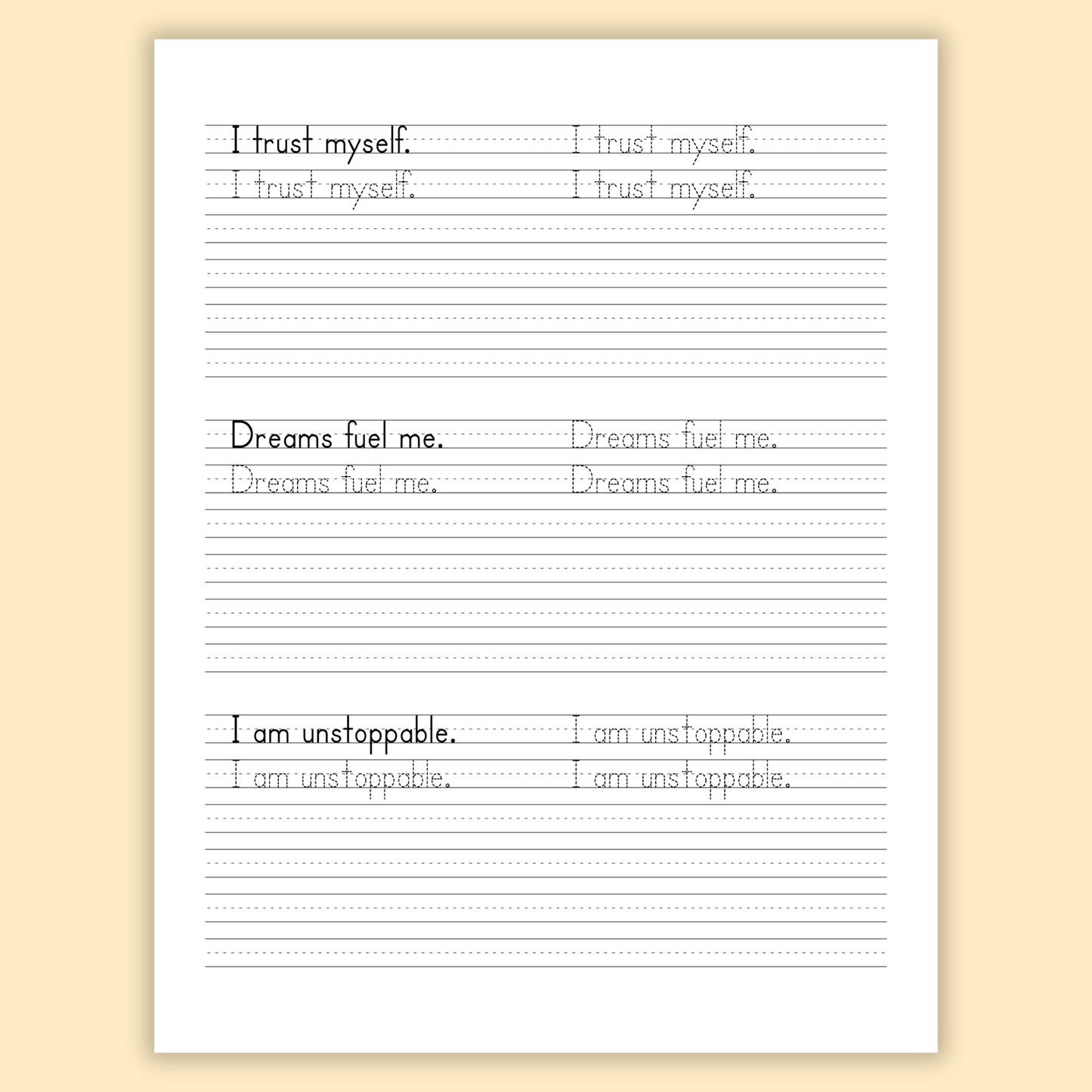 Small Print Handwriting Workbook for Adults: Improve your Penmanship & Writing Skills with Motivational Quotes and Positive Affirmations