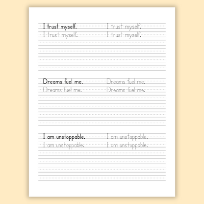 Small Print Handwriting Workbook for Adults: Improve your Penmanship & Writing Skills with Motivational Quotes and Positive Affirmations