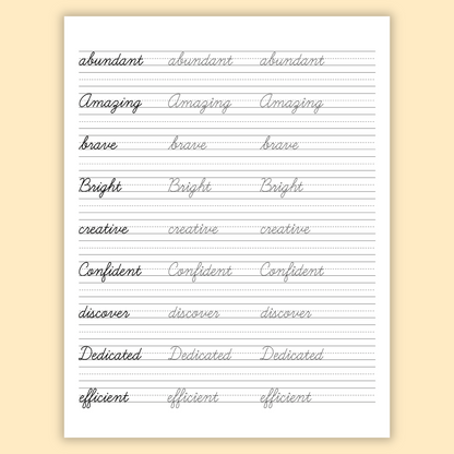 Cursive Handwriting Workbook for Adults: Learning Cursive with Positive Affirmations & Inspirational Quotes